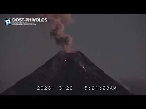 Mayon Volcano logs short-lived lava fountaining and minor strombolian activity | GMA Integrated News