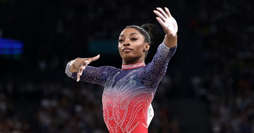 Simone Biles says she was overwhelmed with emotion after she finished competing in the Paris Olympics