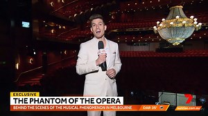 By nights, Josh Piterman is our Phantom, but this morning he played Sunrise reporter! Check out his behind-the-scenes tour of The Phantom of the Opera at Arts Centre Melbourne. opera.org.au/phantom | Opera Australia