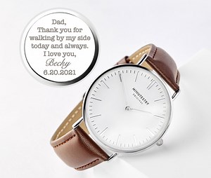 Father of the Bride Gift, Gift From Bride, Engraved Mens Watch, Birthday Gift for Dad, Gift From Daughter, Wedding Gift From Bride to Dad - Etsy