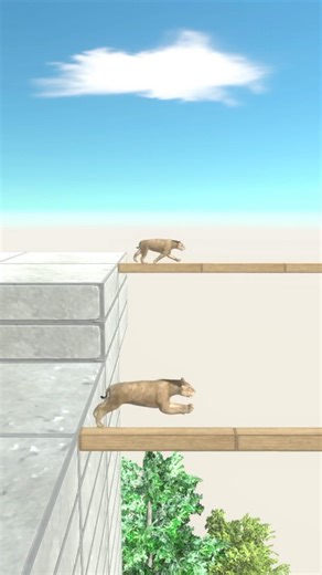 ARBS challenge. If you fall, you're out. Cross the bridge. Smilodon edition!