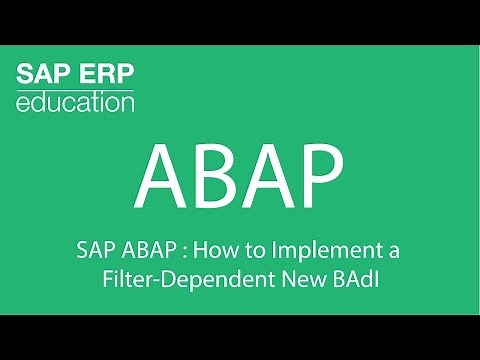 SAP ABAP : How to Implement a Filter-Dependent New BAdI