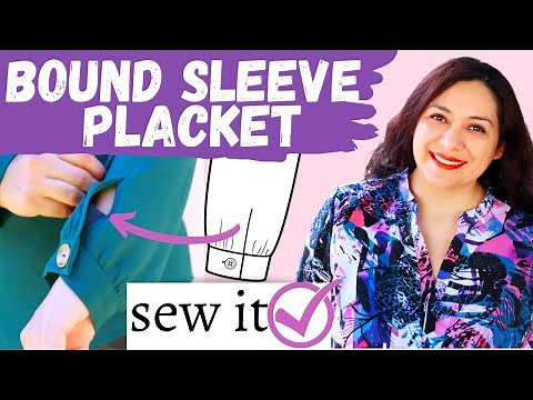 NEAT continuous bound sleeve placket. So DELICATE! you can do it too! Easy Tutorial.