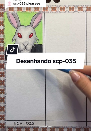 Desenhando SCP-035 com Tinta Guache