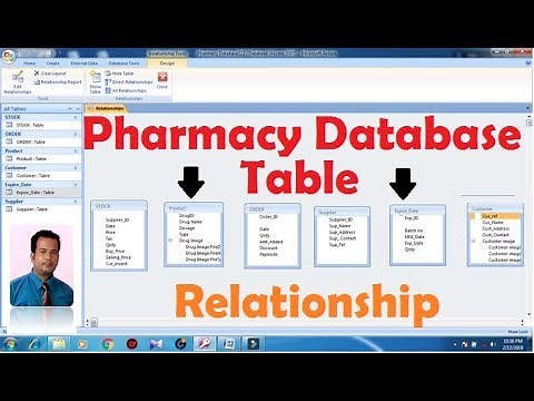 How to create Pharmacy Database Table relationships in Ms Access | Part 2
