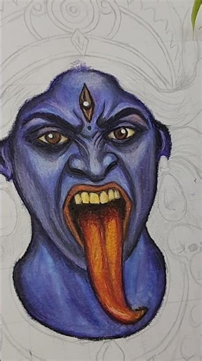 Kali Mata drawing #kalimaa #shorts #kidsdrawing #howtodraw