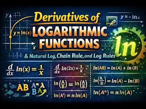 Derivatives of Logarithmic Functions | Natural Log, Chain Rule, and Log Rules