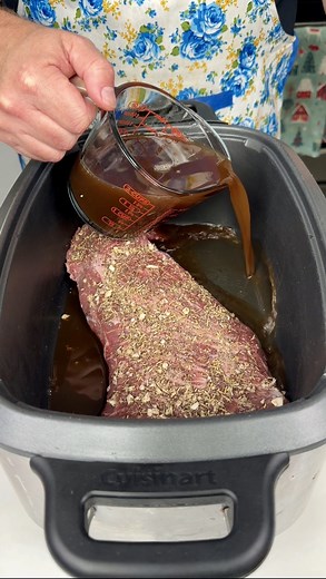 Homemade Slow Cooker Tri Tip Dip Sandwiches | Drew Eats