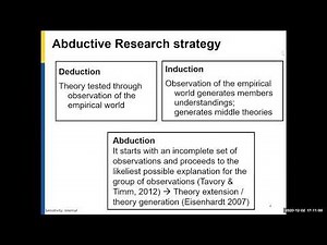 Abductive Thematic Analysis. A CHME webinar for Doctoral students. (PhD, DBA, ProfDoc, EdD, MPhil)