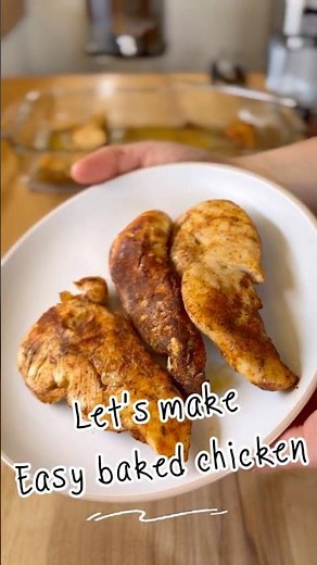 Quick & easy baked chicken🍗 #homemade #easyrecipe #fyp #asmr