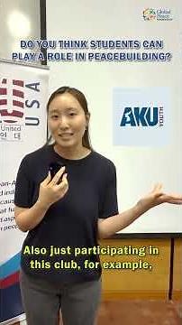 "Can students play a role in peacebuilding? If so, how?"