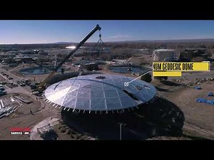 Crane Service Inc. 550-ton Grove GMK7550 Hoisting 66,000 LBS. Geodesic Dome