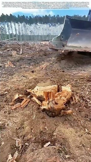 Stump Grinding with Force: How a Dozer's Blade Separates Wood from Root