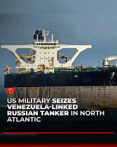 BREAKING NEWS— Tension escalated between Russia and United States as Trump seized Putin's ship at sea in northern Atlantic U.S. forces have captured a Russian-flagged oil tanker in the North Atlantic following a high-stakes maritime pursuit. The vessel, previously operating without a flag, adopted Russian registration last month after coming under U.S. scrutiny. Questions are now mounting over how Moscow may respond. Palki Sharma reports. #WorldNews #globalnews #russia #Washington #Trump #Vladim
