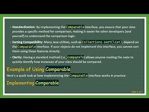 Why use the Comparable Interface in Java?