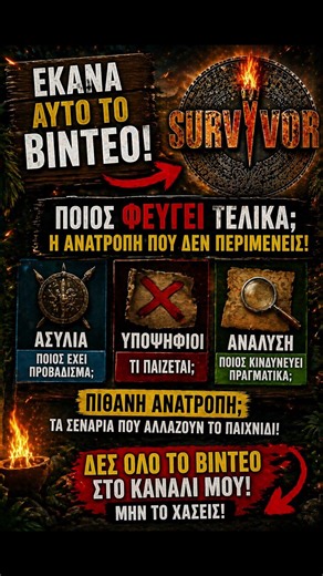 Survivor Spoiler 26/4: ΠΟΙΟΣ ΦΕΥΓΕΙ; 😱 Η Ανατροπή που Κανείς Δεν Περιμένει! #survivor2026 #survivor