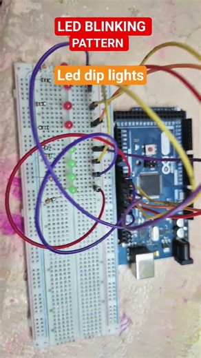 Led Blinking pattern using arduino Mega #arduinotraining #arduino