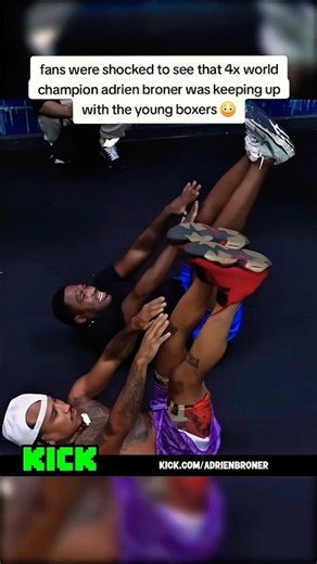 fans were shocked to see that 4x world champion adrien broner was keeping up with the young boxers
