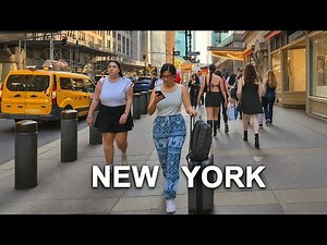New York City 4K Summer Walk 2025 NYC Walking Tour Manhattan Times Square USA Virtual Walk New York