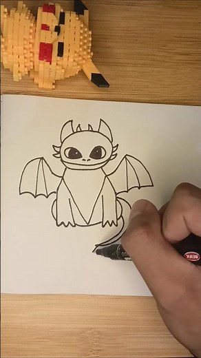 How to draw toothless - simple drawing