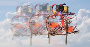 This single-rotor drone is made possible by four servo-activated air vanes