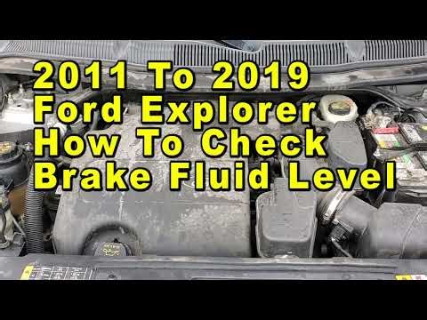 2011 To 2019 Ford Explorer How To Check Brake Fluid Level In Reservoir & Fill - 5th Generation