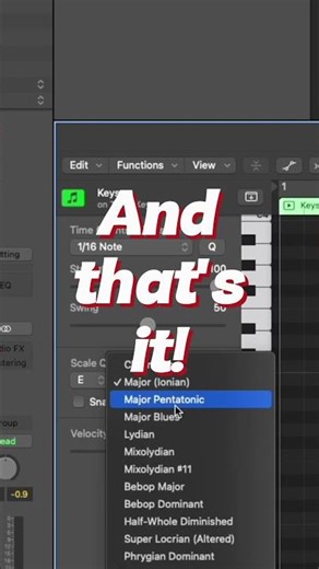 Logic Pro Tip 25: No more guessing, no more sour notes with "Snap To Scale" (New feature!)