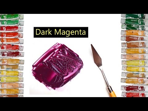 How To Make Dark Magenta Color - Mixing Acrylic Colors