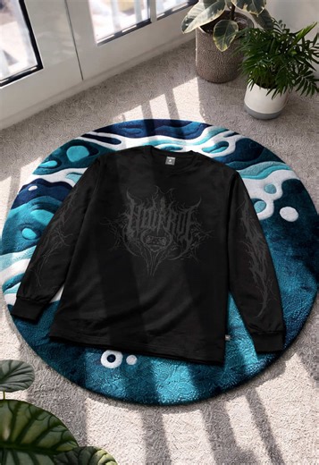 Hellfrog Long Sleeve Snail Black T-shirt for Ramadan