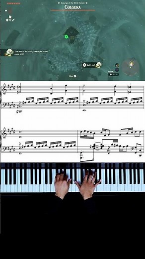 Zelda Totk Colgera epic boss theme on piano #shorts #piano #soundtrack