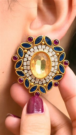 DIY Designer Kundan Earrings | Handmade Luxury Jewelry 2025 #diy #art #jewellery