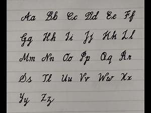 How to write english alphabet in cursive? | How to write cursive letters