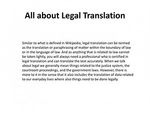 PPT - Legal Translation PowerPoint Presentation, free download - ID:195424