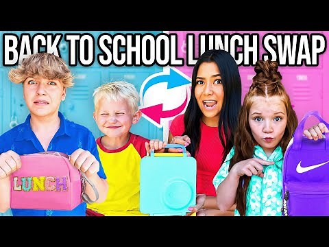 BACK TO SCHOOL LUNCH! *10 KiDS SWAP DIETS!*🎒