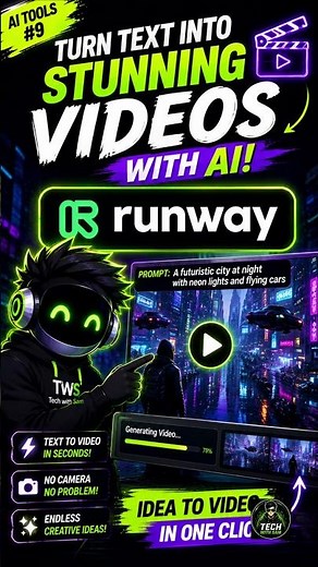 AI Tools #9 | Runway AI 🤯 Turn Text Into Stunning Videos in Seconds!
