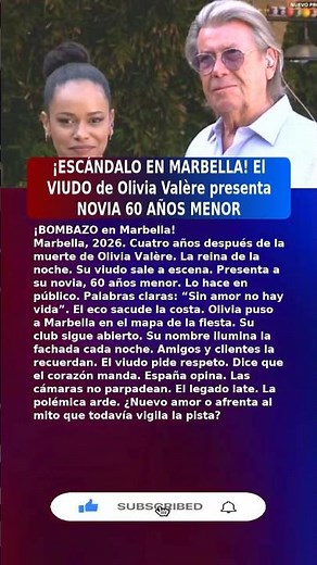 😱Olivia Valère (79) VIUDO PRESENTA NOVIA 60 AÑOS MENOR (2026) #UltimaHora #España