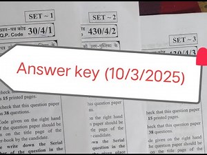 set 1,2,3 basic maths answer key 2025 / math paper solution 2025 / class 10 cbse board exam 2025