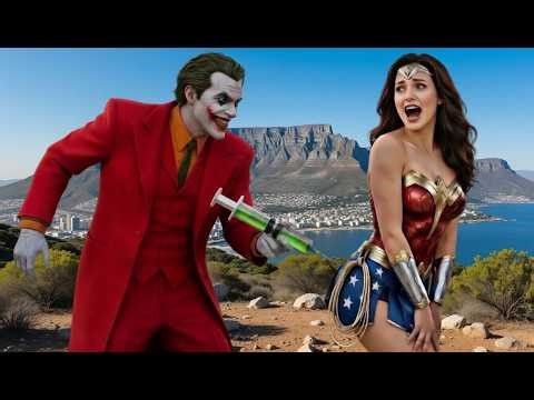Unexpected Team Up: Red Hulk Saves Wonder Woman from Joker at Table Mountain | AI Motion Story