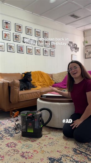 Clean Your Ottoman with BISSELL's Little Green Max