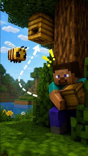 Trying to catch bee __ #minecraft