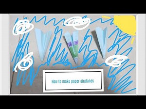 How to make paper airplanes with a small paper or a sticky note🗒️🛬