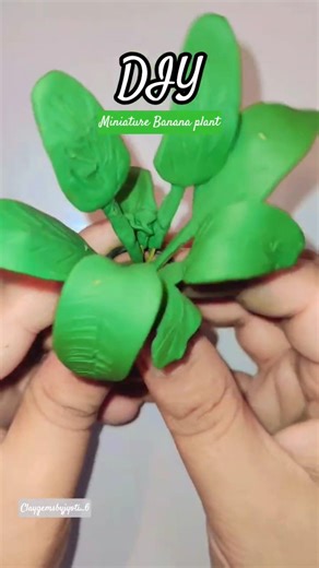 Polymer Clay Magic in 30 Sec! 😍Realistic Mini Banana Tree 😱 | #shorts #miniature #polymers #diy