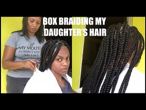 How To Do Box Braiding In My Daughter Hair! (Box Braids Day Guys!)