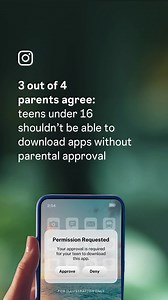 Instagram supports federal legislation requiring app store parental consent and age verification for teens. | Instagram