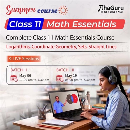 Class 11 Maths Essential Topics | Logarithms, Sets, Coordinate Geometry & Straight Lines | AhaGuru