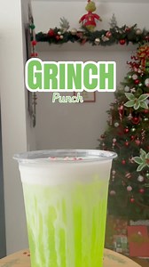 Grinch punch Green Hawaiian Punch Sprite Vanilla cold foam ,sherbet, or ice cream all delicious ways to make Optional add edible glitter and sprinkles on top #Grinch #punchrecipe #Christmasrecipes #Movienight | Cooking with Tiffany