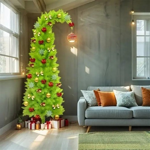 6-foot Christmas Tree, Shop Window Decoration, Bendable, With Tree Skirt, String Lights, Christmas Ball, Artificial Christmas Tree Stand, Unique Christmas Tree Decorations, Party Christmas Decorations