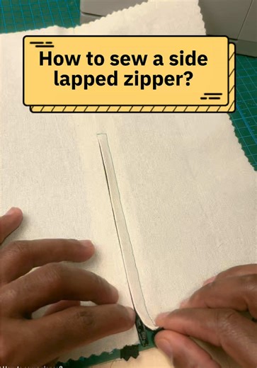 How to sew a side lapped zipper? #sewtok #sew #sewingtutorial #sewingtips #sewingtiktok