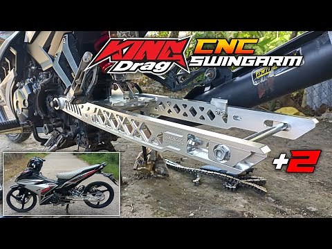 Kingdrag CNC swingarm +2 installed on Sniper 150 | Malaysian concept🇲🇾