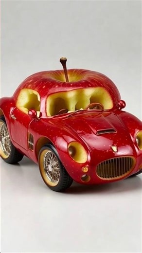 ​A giant, glossy red apple, intricately designed to resemble a classic #apple #appolitics